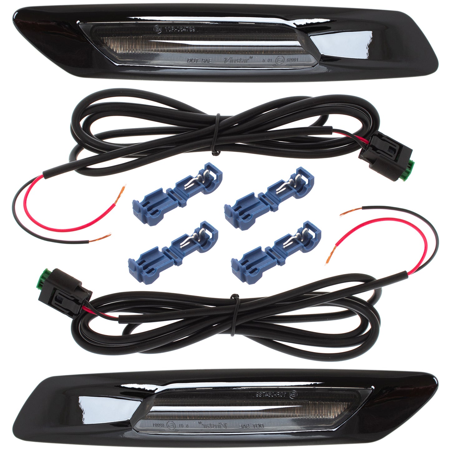 BMW 5 E60 E61 03-10 Indicatore di direzione laterale a LED SMOKED DYNAMIC 2 pezzi SET