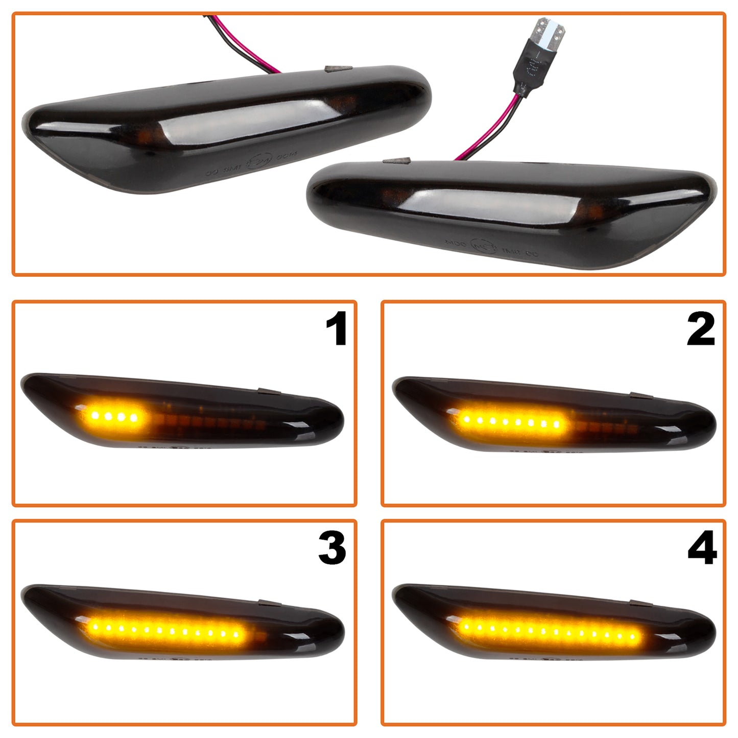 BMW 5 F07 F10 F11 kierunkowskaz boczny LED DYMIONY DYNAMICZNY 2 szt. KPL
