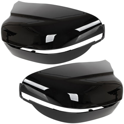 BMW 5 G30 G31 16-23 nakładka lusterka BLACK GLOSSY lewa + prawa 2 szt. KPL