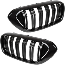 BMW 6 G32 GT 17-20 atrapy między reflektory (nerki) lewa + prawa kpl. BLACK GLOSSY DOUBLE BAR