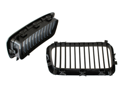 BMW 7 E38 94-98 atrapy między reflektory (nerki) lewa + prawa kpl. BLACK MAT