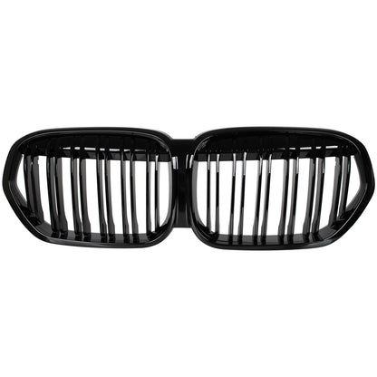 BMW X1 F48 19-22 atrapa między reflektory (nerki) BLACK GLOSSY DOUBLE BAR
