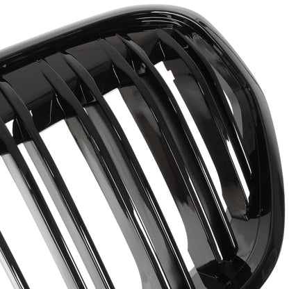 BMW X1 F48 19-22 atrapa między reflektory (nerki) BLACK GLOSSY DOUBLE BAR