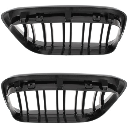 BMW X5 E53 99-03 atrapy między reflektory (nerki) lewa + prawa kpl. DOUBLE SLAT GLOSSY BLACK