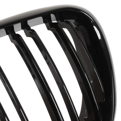 BMW X5 E53 99-03 atrapy między reflektory (nerki) lewa + prawa kpl. DOUBLE SLAT GLOSSY BLACK