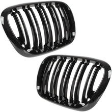 BMW X5 E53 99-03 atrapy między reflektory (nerki) lewa + prawa kpl. DOUBLE SLAT GLOSSY BLACK