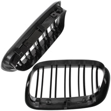 BMW X5 E53 99-03 atrapy między reflektory (nerki) lewa + prawa kpl. DOUBLE SLAT GLOSSY BLACK