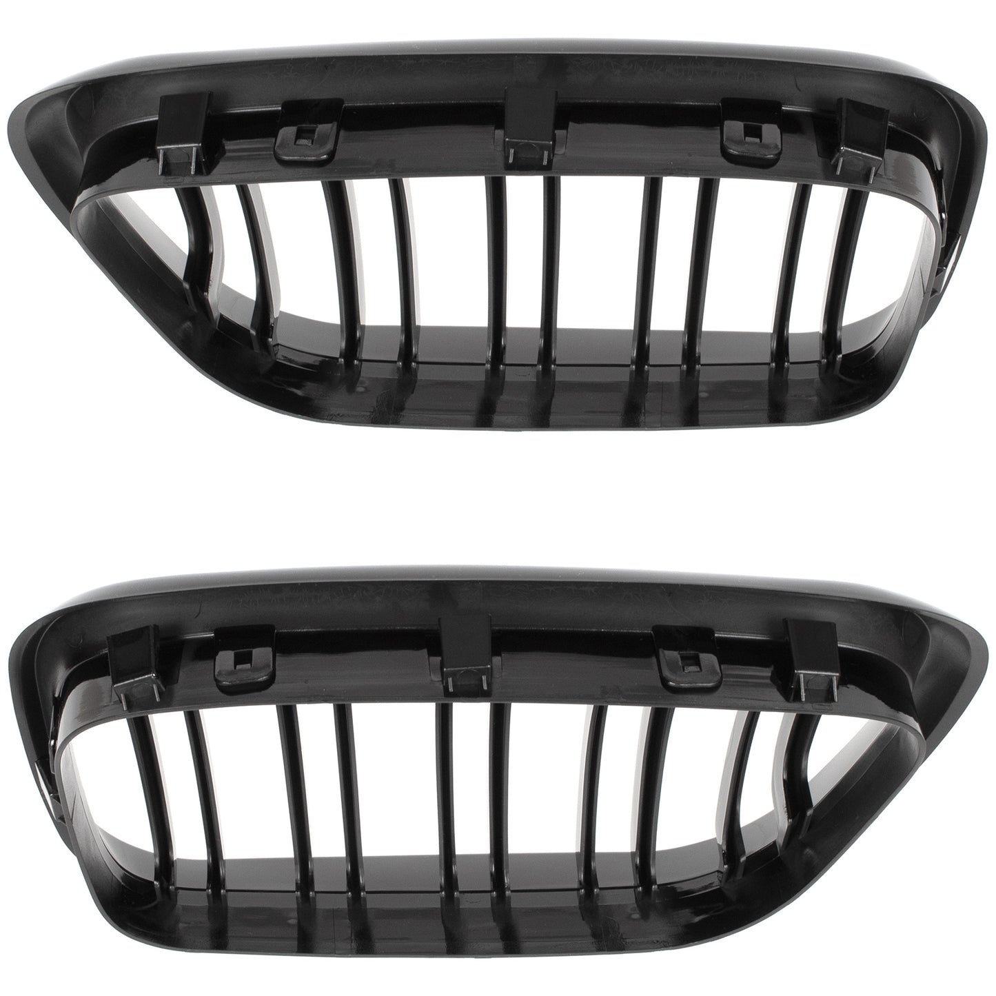 BMW X5 E53 99-03 atrapy między reflektory (nerki) lewa + prawa kpl. DOUBLE SLAT GLOSSY BLACK