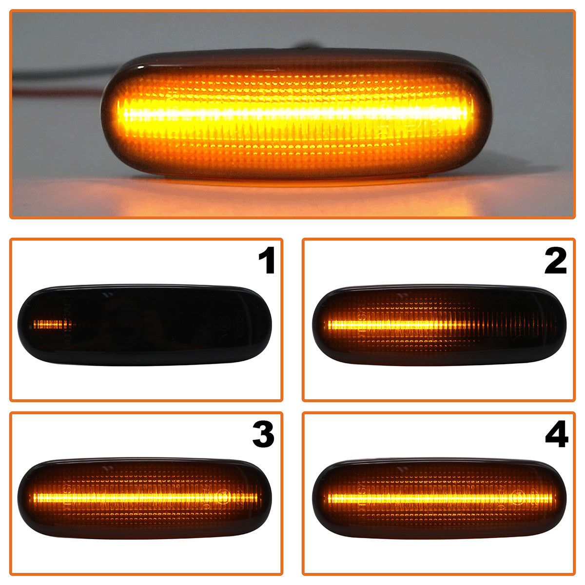 Fiat Doblo Fiorino Grande Punto Idea Linea Multipla kierunkowskaz boczny LED DYMIONY DYNAMICZNY 2 szt. KPL