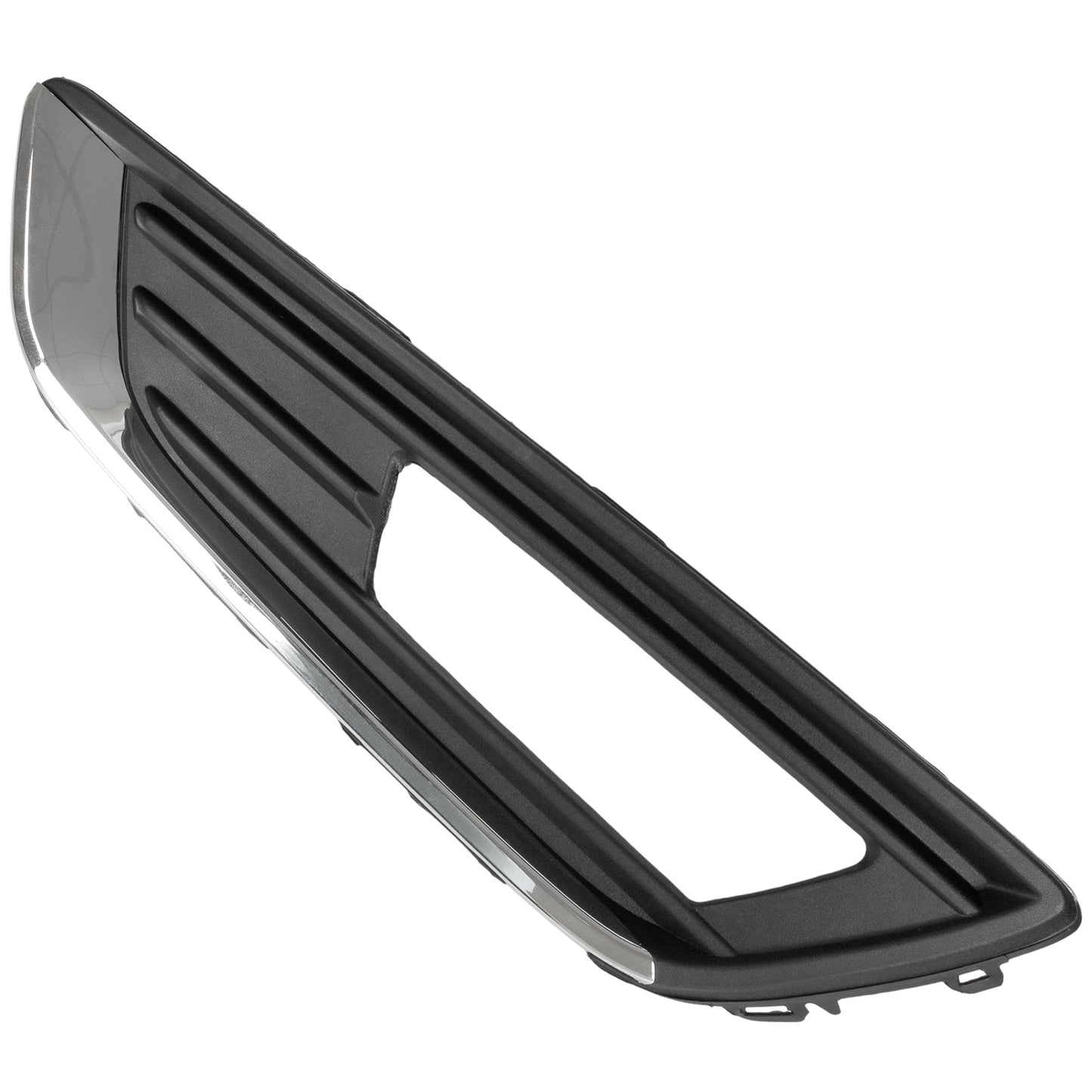 Ford FOCUS III FL 12-16 Z HALOGENAMI atrapka kratka w zderzak przedni CZARNA + CHROM lewa