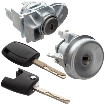 Ford Fiesta VI MK7 08-13 wkład stacyjki + wkładka zamka drzwi przednich lewych 2 szt. KPL