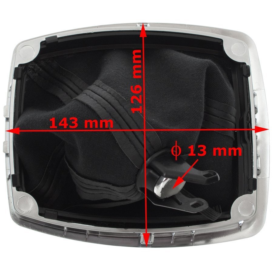 Ford Kuga I 08-12 mieszek ochronny drążka zmiany biegów CZARNY + CHROM + ramka SILVER