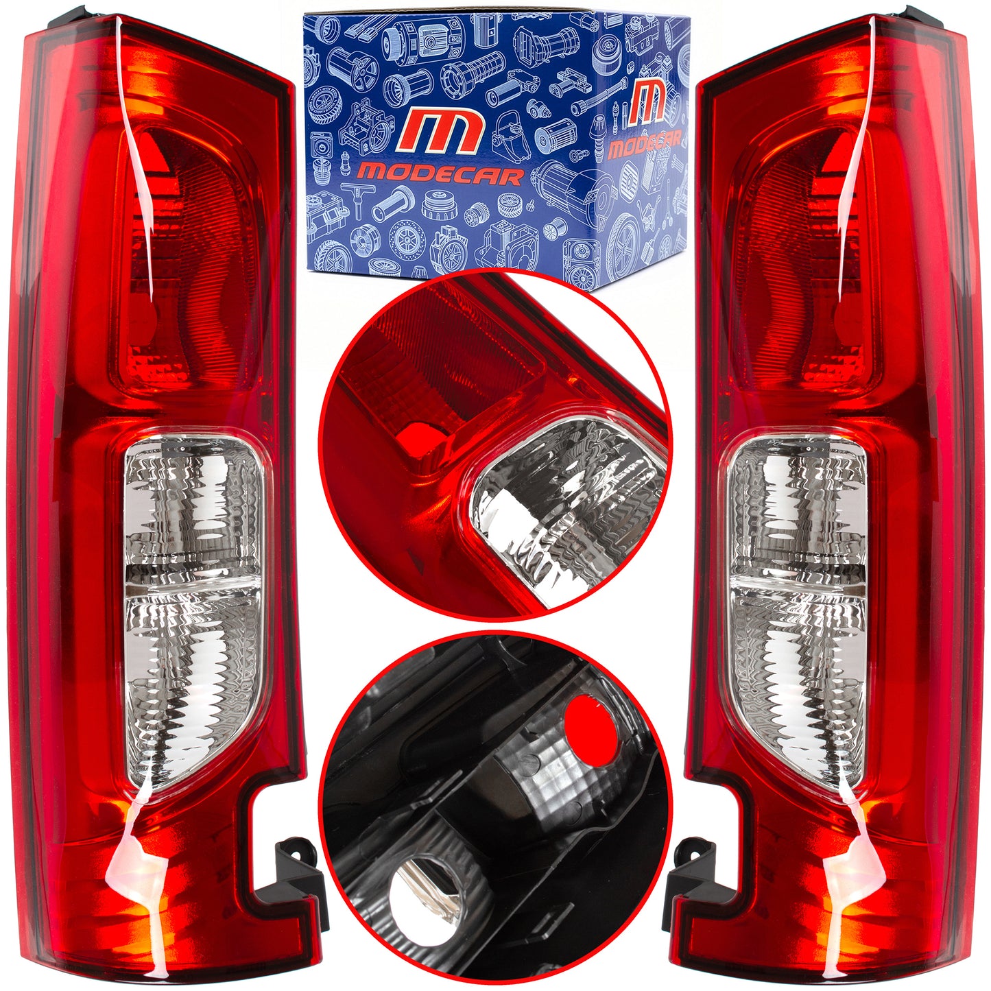 Mercedes Citan 2012- z drzwiami lampa tylna lewa + prawa 2 szt. KPL
