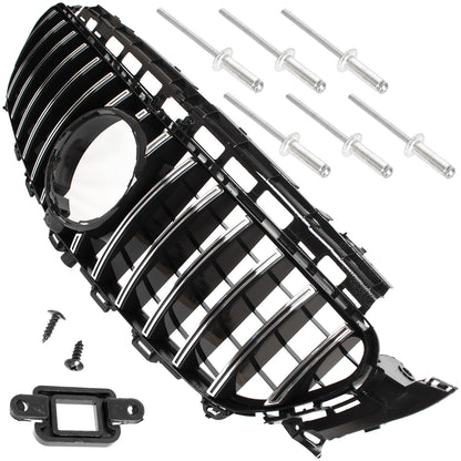 Mercedes E-KLASA W213 W238 C238 16-19 atrapa między reflektory (grill) CZARNA + CHROM