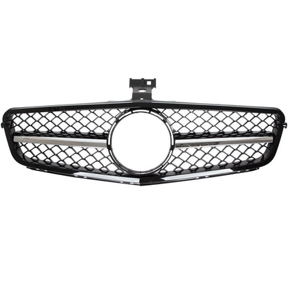 Mercedes Klasa C W204 19-23 atrapa między reflektory (grill) PIANO BLACK-+-CHROM