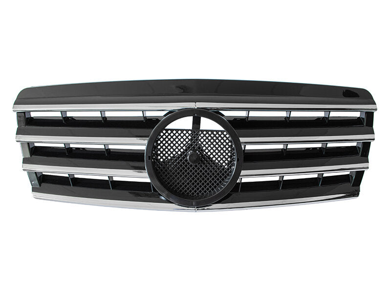 Mercedes W202 C-klasa 93-01 atrapa między reflektory (grill) TUNING SPORT BLACK z emblematem