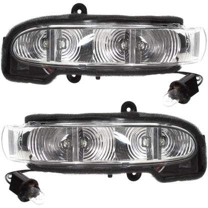 Mercedes W211 E-Klasa 03-06 kierunkowskaz LED w lusterko z podświetleniem podłogi lewy + prawy 2 szt. KPL