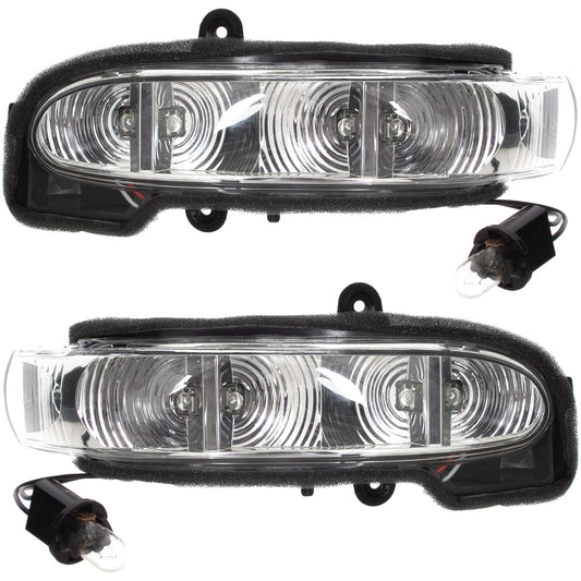 Mercedes W211 E-Klasa 03-06 kierunkowskaz LED w lusterko z podświetleniem podłogi lewy + prawy 2 szt. KPL