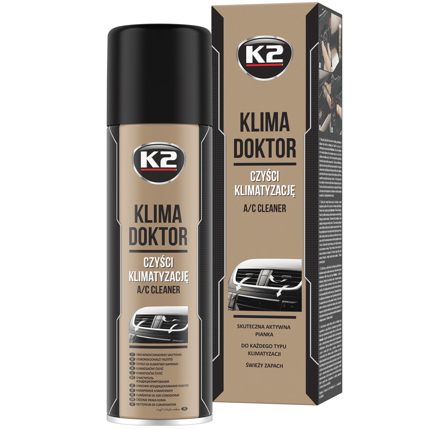 Pianka do czyszczenia klimatyzacji K2 KLIMA DOKTOR 500ml aerozol W100