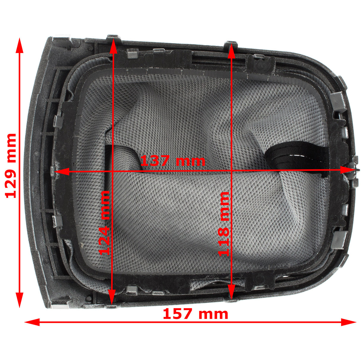 Renault Megane III 2008- mieszek ochronny drążka zmiany biegów CZARNY + ramka SILVER