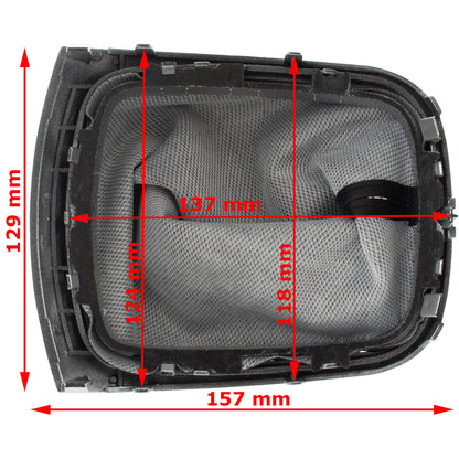 Renault Megane III 2008- mieszek ochronny drążka zmiany biegów CZARNY + ramka SILVER