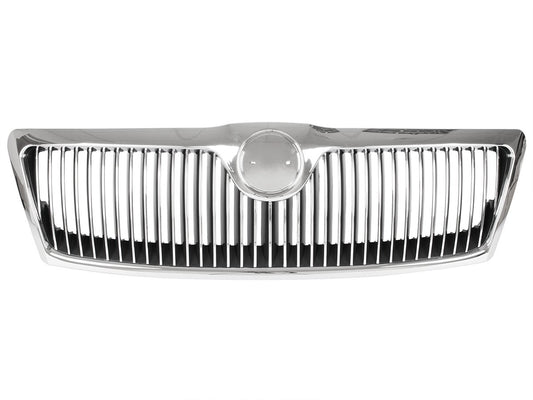 Skoda Octavia II 04-08 atrapa między reflektory (grill) CHROM + CZARNO-CHROMOWANE szczebelki