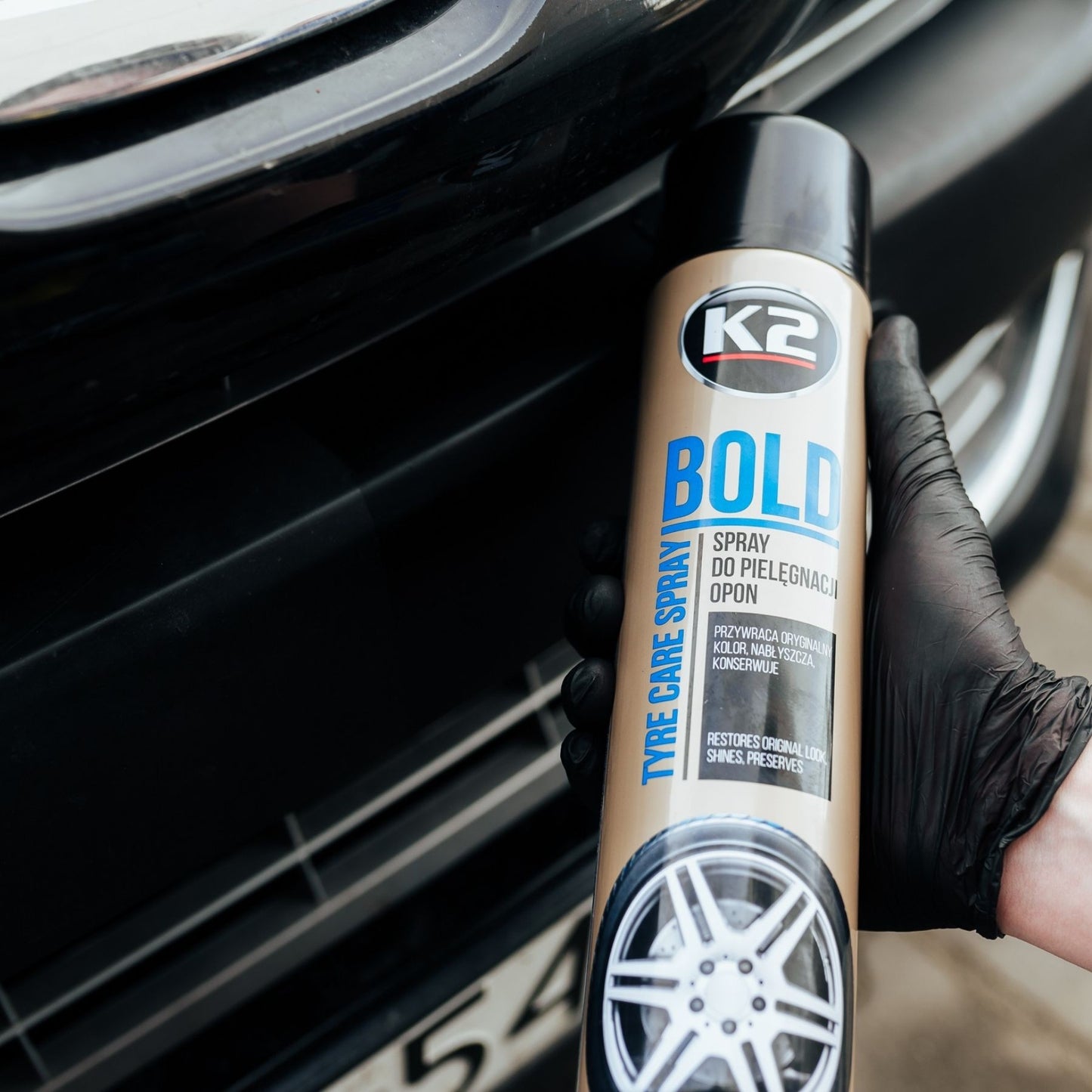 Spray do nabłyszczania i pielęgnacji opon K2 BOLD 600ml aerozol K156