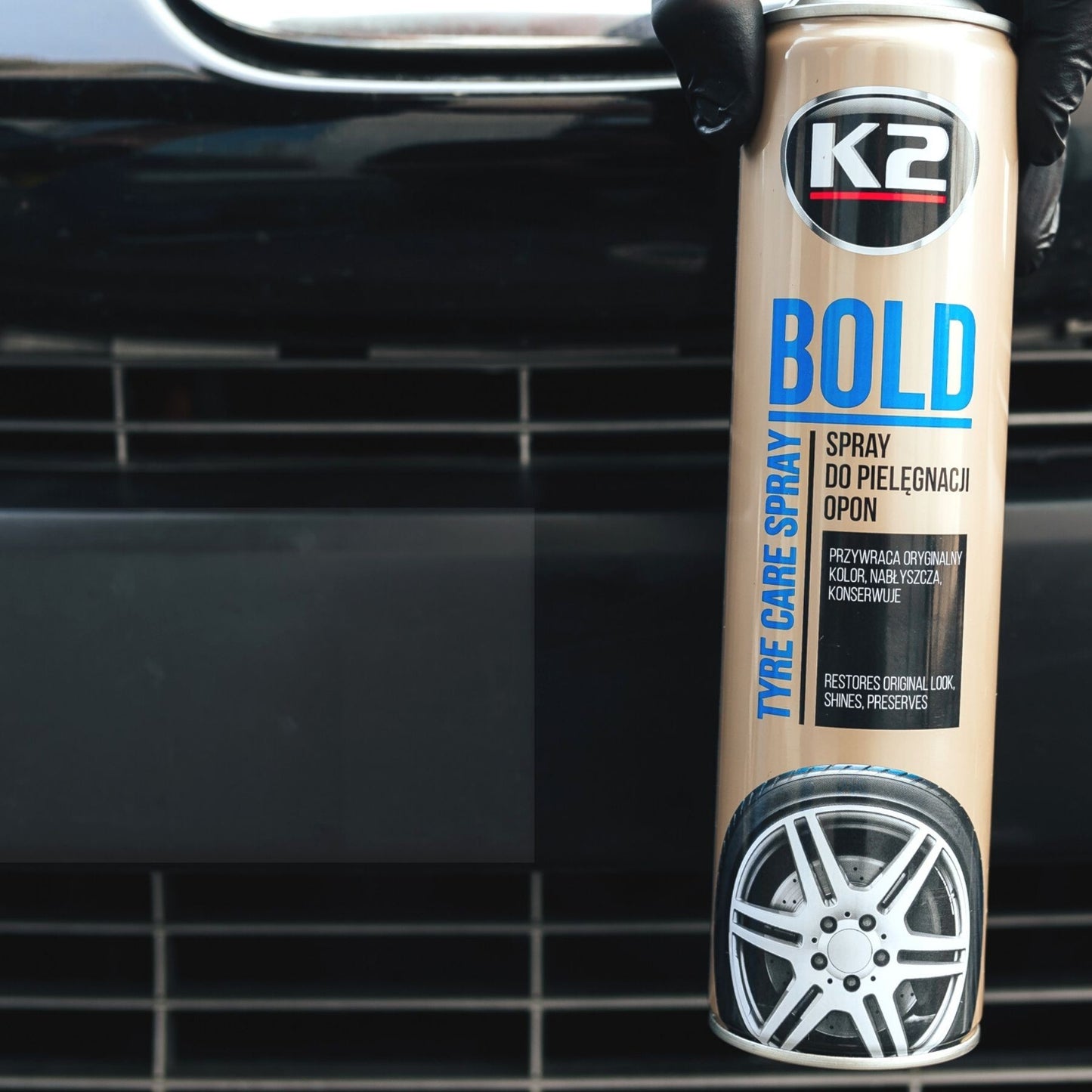 Spray do nabłyszczania i pielęgnacji opon K2 BOLD 600ml aerozol K156
