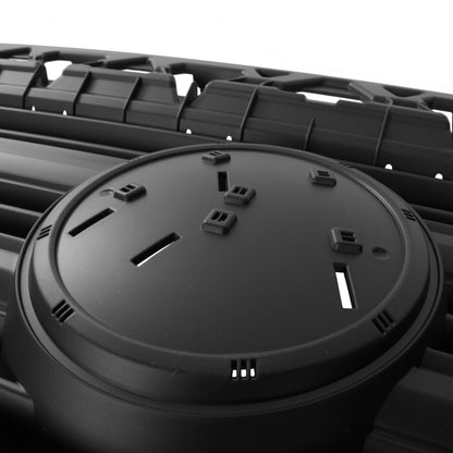 VW Crafter 2018- atrapa między reflektory (grill) CZARNA z chromowaną listwą