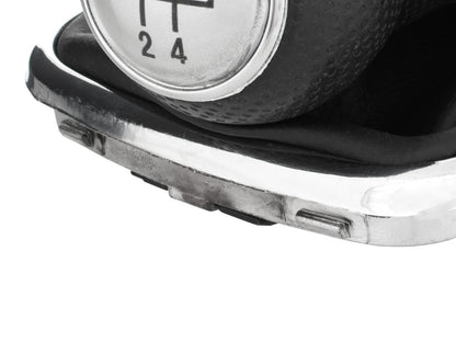 VW Golf IV 98-05 gałka zmiany biegów SILVER + MIESZEK z ramką CHROM OTWÓR 22 MM