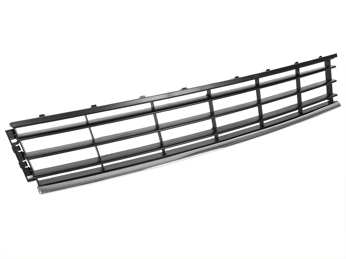 VW Passat B7 10-15 atrapa kratka w zderzak przedni środkowa CZARNA + listwa CHROM