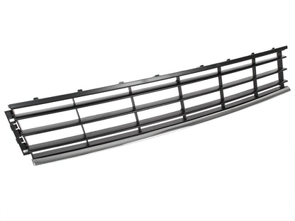 VW Passat B7 10-15 atrapa kratka w zderzak przedni środkowa CZARNA + listwa CHROM
