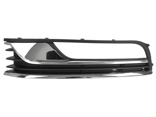 VW Passat B7 2010- Z HALOGENAMI atrapka kratka w zderzak przedni PEŁNY CHROM lewa
