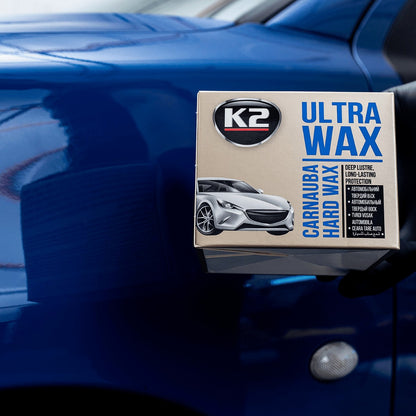 Wosk twardy Carnauba z gąbką do lakieru K2 ULTRA WAX 250g K073