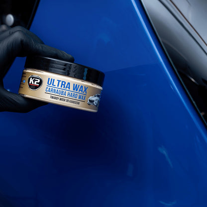 Wosk twardy Carnauba z gąbką do lakieru K2 ULTRA WAX 250g K073