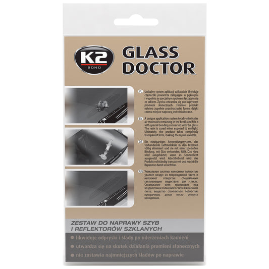 Zestaw do naprawy szyb i reflektorów szklanych K2 GLASS DOCTOR B350